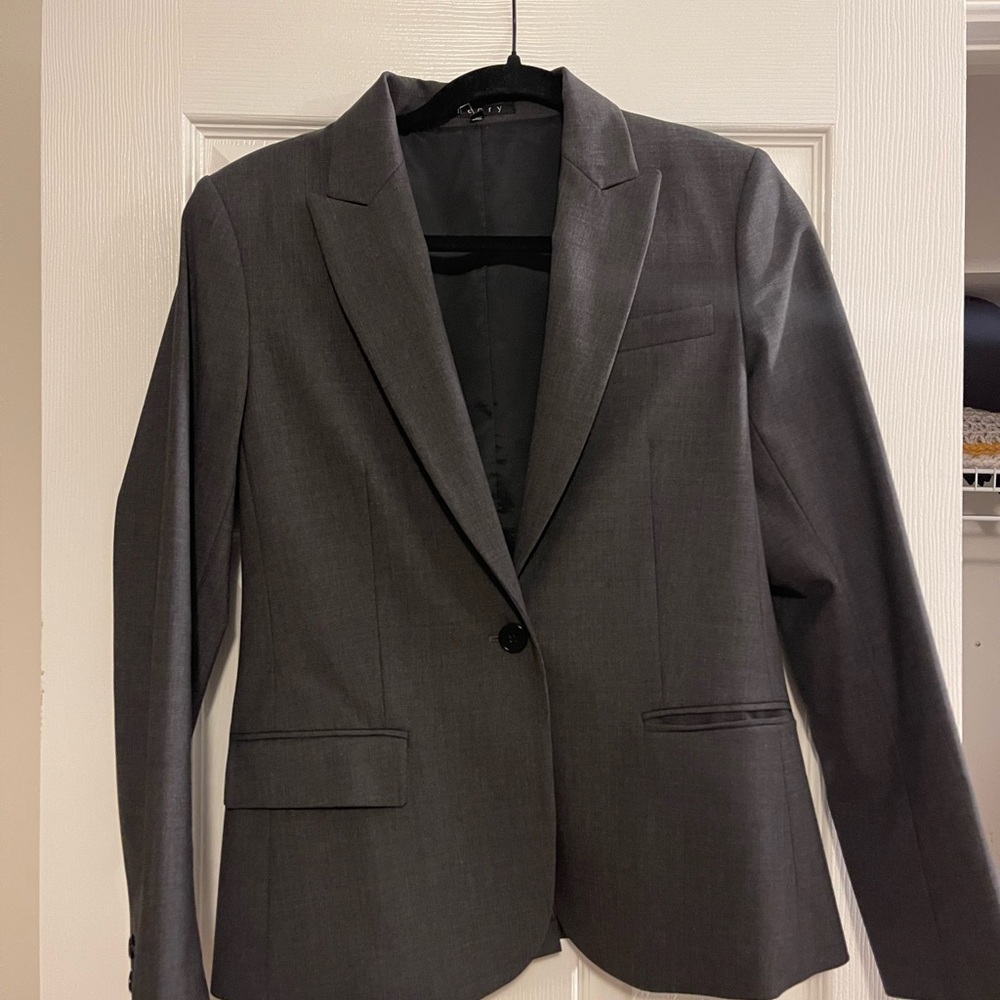 Theory Gray Wool Blazer